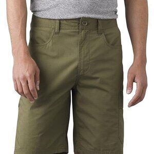 Prana Men's Green Double Peak Flat Front Outdoor Trail Cargo Short Size 33